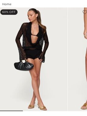 edikted lera Lacey shorts